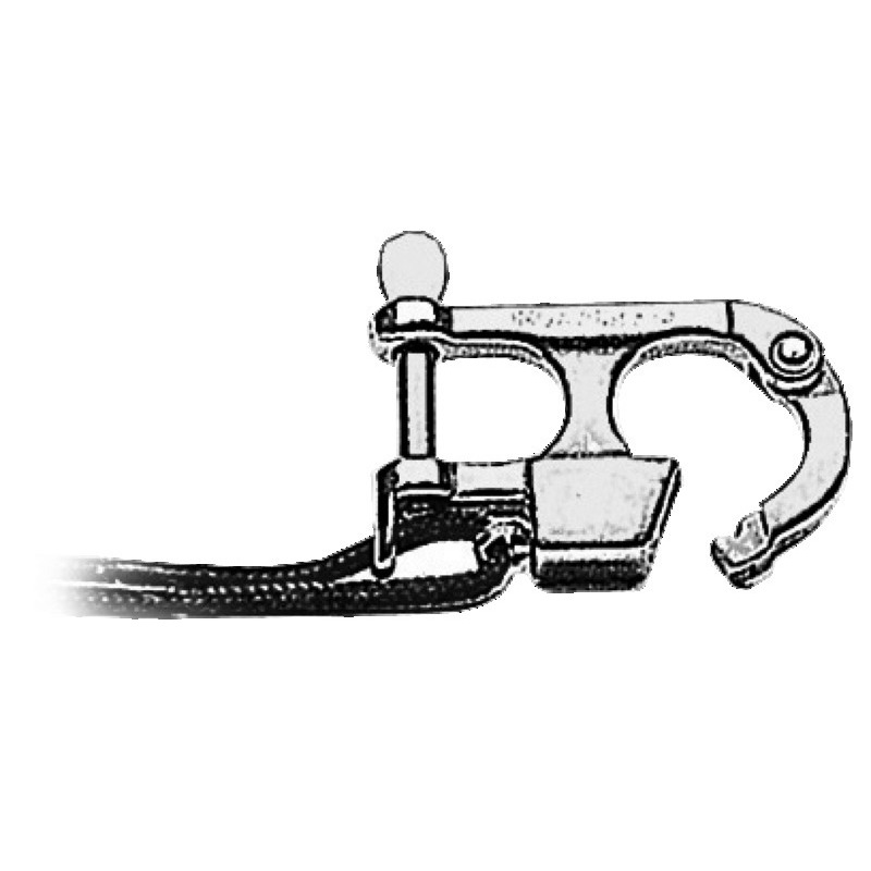 STAINLESS STEEL SNAP-HOOK FOR WATER SKIING COMPLYING WITH RI.NA STANDARD (DECLARATION 165/06/DIP DATED 18/04/1988)