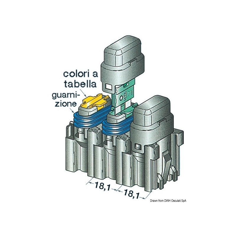 FUSE HOLDER WITH COVER, MODULAR MODEL