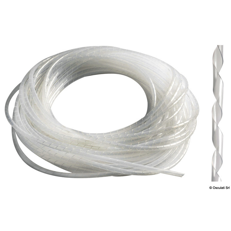 CABLING COIL MADE OF WHITE POLYETHYLENE