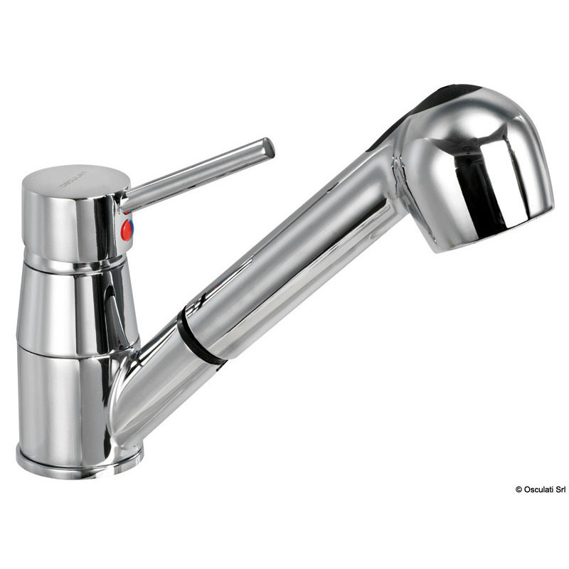 DIANA SWIVELLING MIXER WITH CERAMIC CARTRIDGE AND REMOVABLE TWO-JET SHOWER