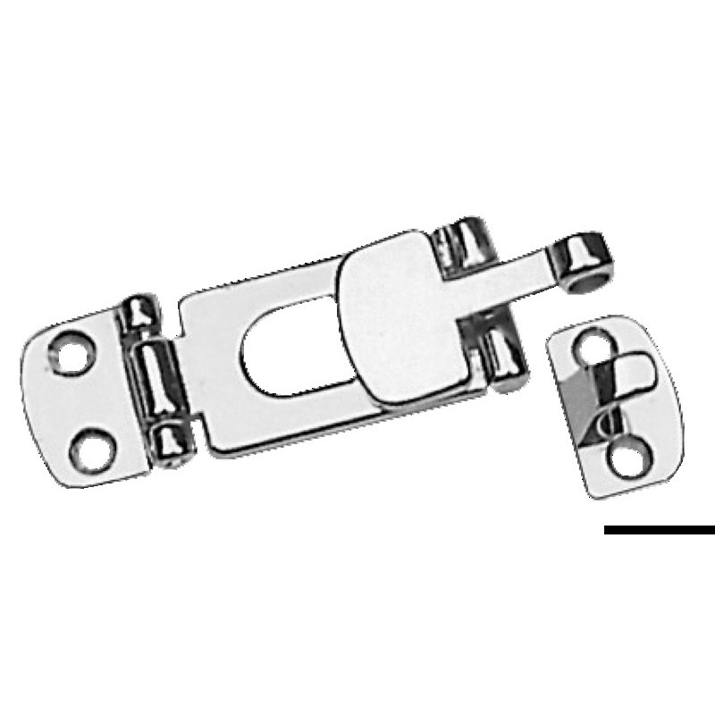 LEVER LATCH WITH SCREW-COVERING HINGE