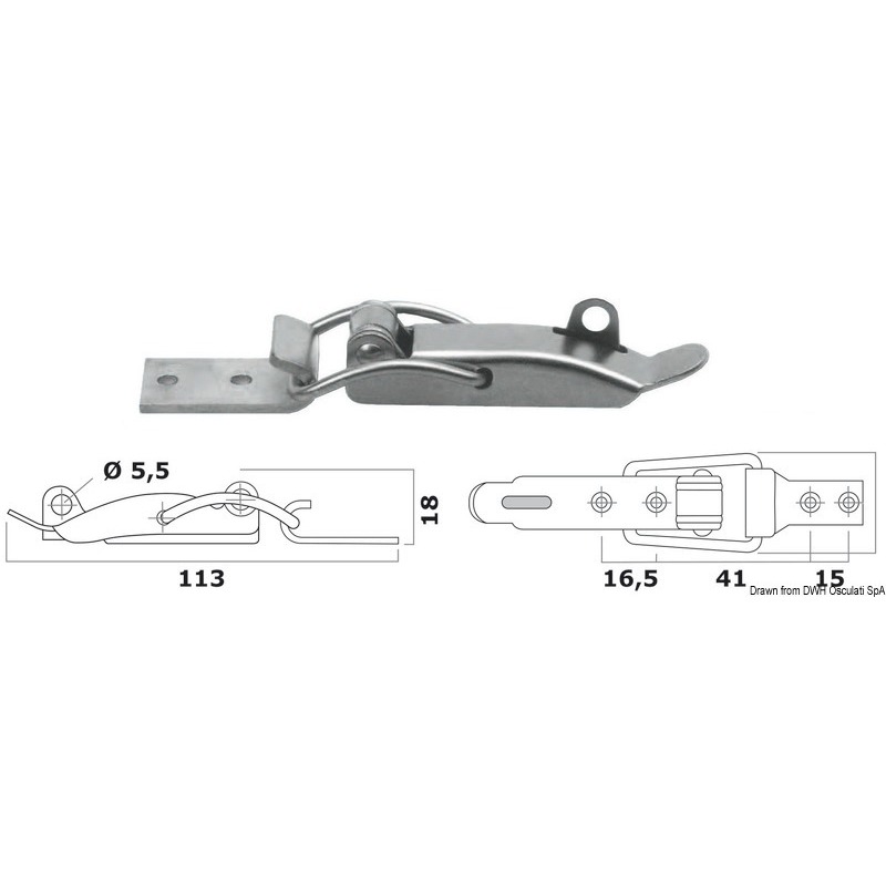 STAINLESS STEEL TOGGLE FASTENER LOCKABLE