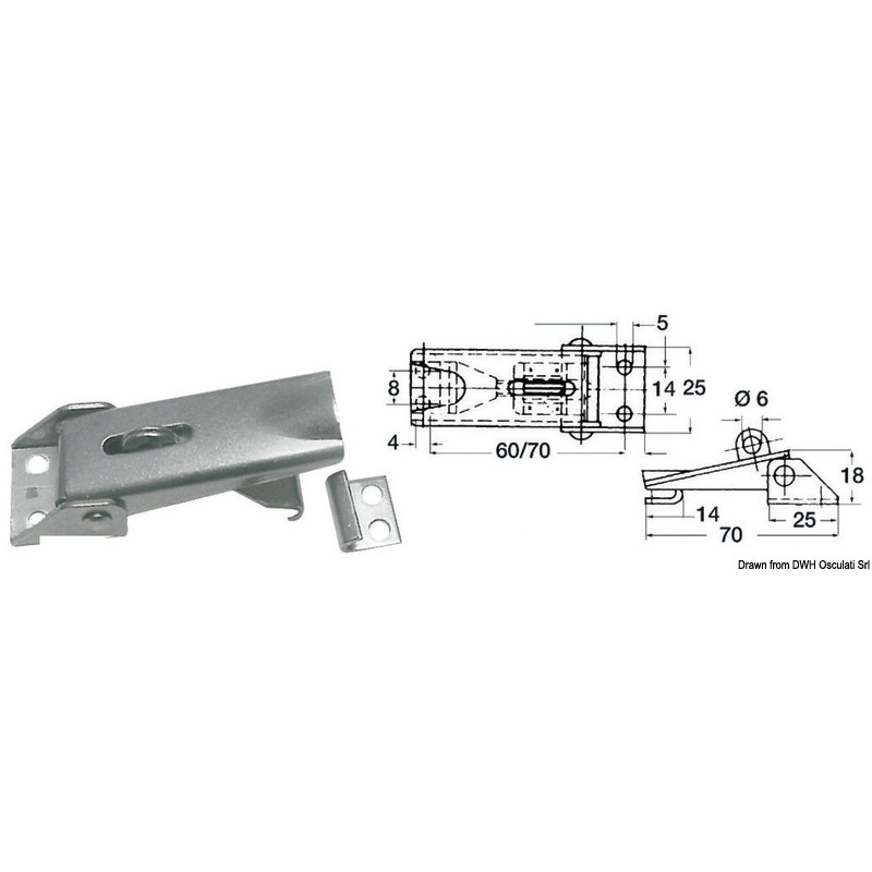 ADJUSTABLE FAIRED LEVER LATCH