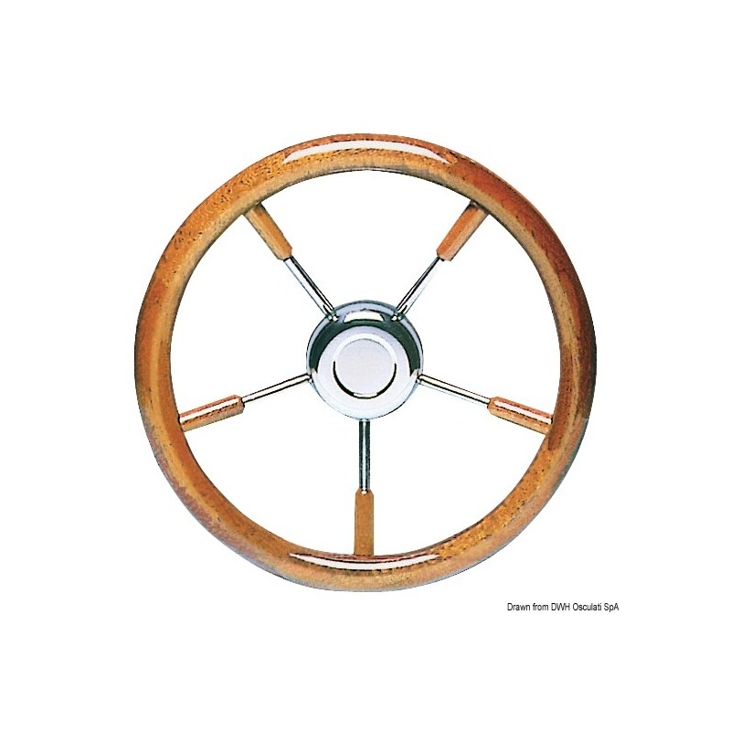 STEERING WHEELS WITH MAHOGANY POLYURETHANE LACQUERED CROWN