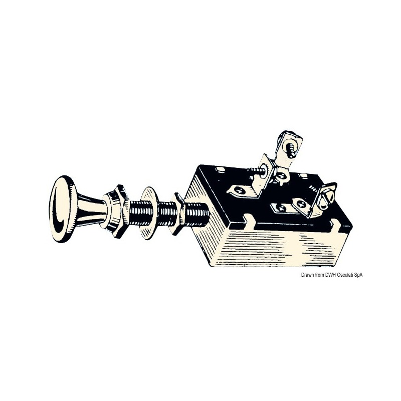 3-POSITION SWITCH WITH CHROMED BRASS PLATE