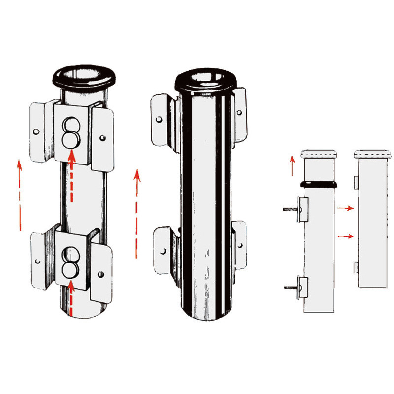 REMOVABLE FISHING ROD HOLDER FOR BULKHEAD MOUNTING