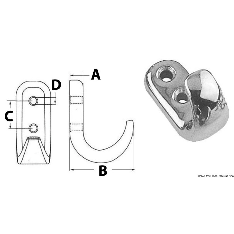 DOUBLE-SCREW CAST HOOK