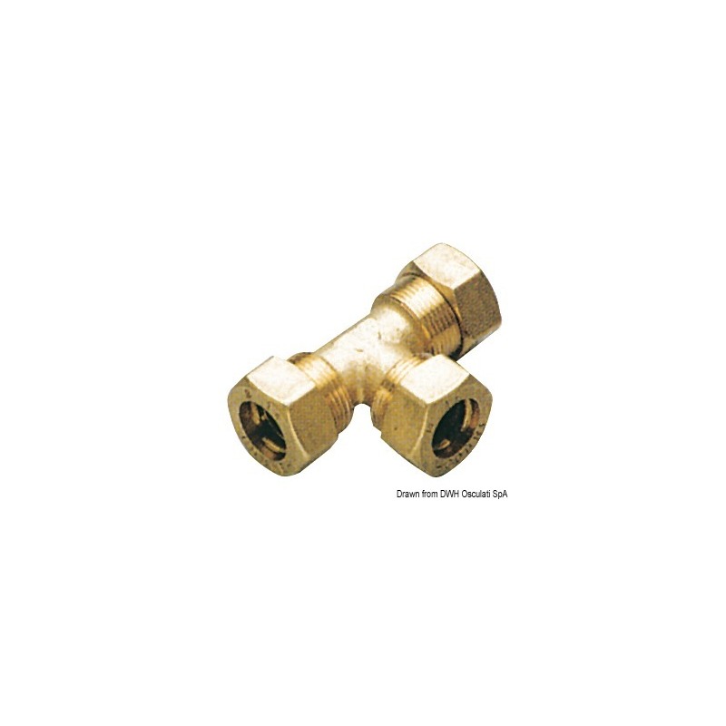 BRASS COMPRESSION JOINTS FOR COOPER PIPE WITH 0 RING SEAL