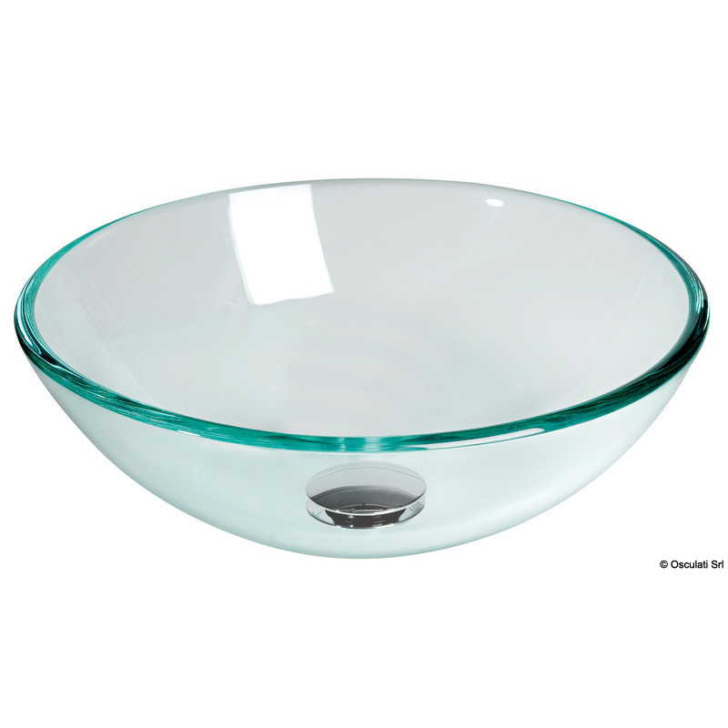 TRANSPARENT GLASS HEMISPHERICAL SINK