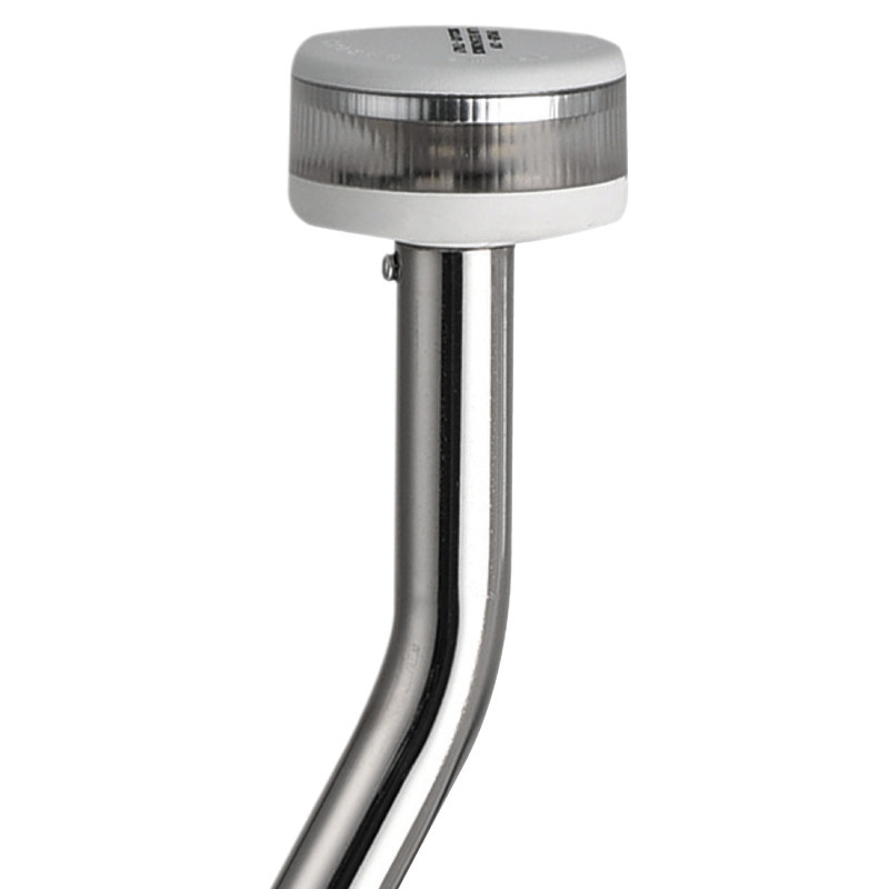 POLE LIGHT WITH EVOLED 360° LIGHT - PULL-OUT ANGULAR VERSION WITH STAINLESS STEEL BASE, FLAT MOUNTING