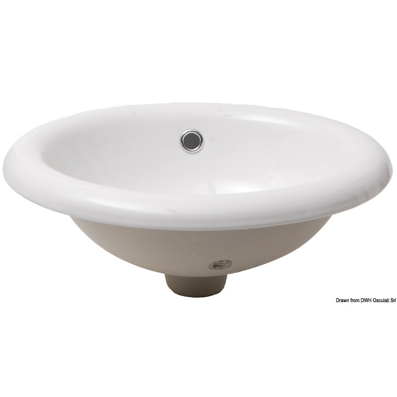 OVAL SINKS MADE OF WHITE CERAMIC