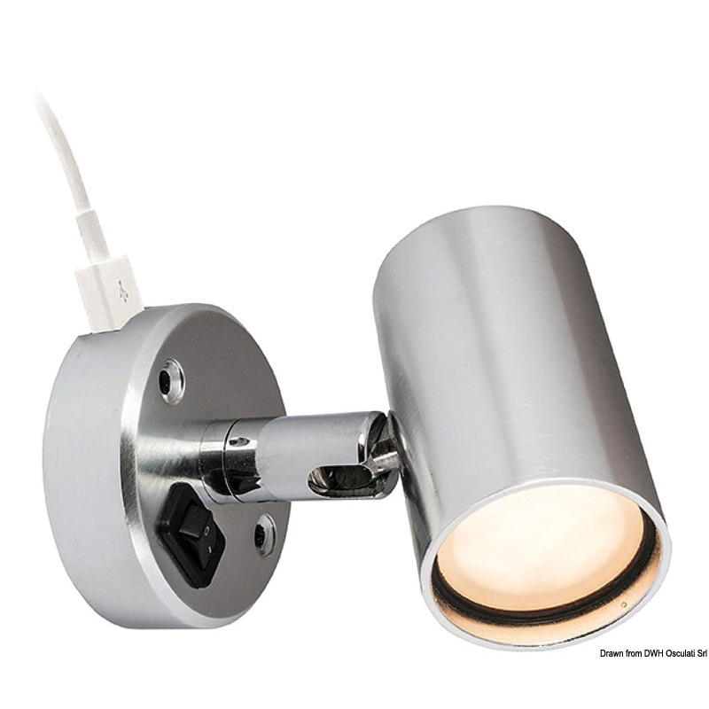 BATSYSTEM TUBE LED SPOTLIGHT WITH USB OUTLET