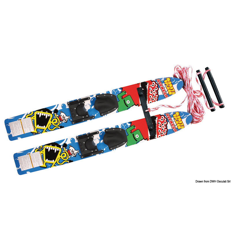 SCI NAUTICI AIRHEAD MONSTA SPLASH TRAINER SKIS IN LEGNO TRATTATO